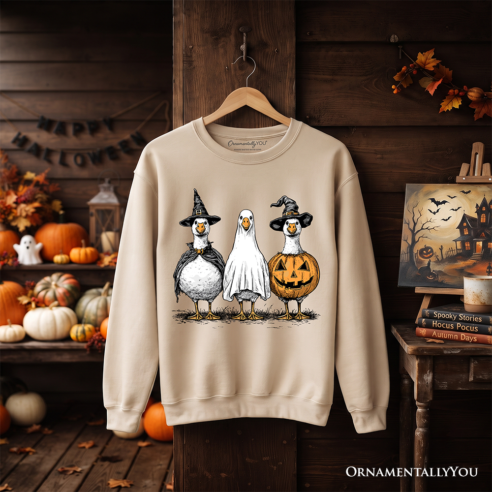 Haunting Honkers Goose Sweatshirt, Funny Halloween Costumes Sweater