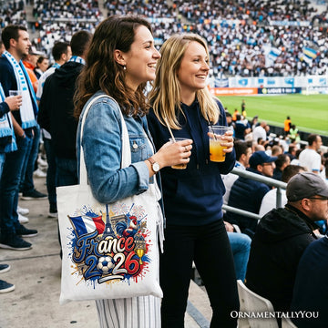 France 2026 Soccer Cup Global Championship Tote Bag, Fans Football Gift Shopper Tote Bag OrnamentallyYou 