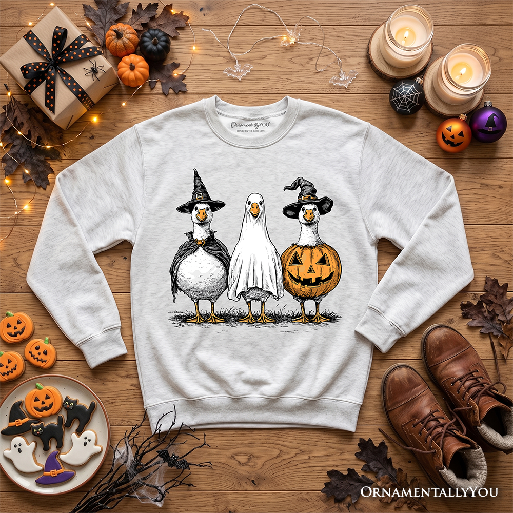 Haunting Honkers Goose Sweatshirt, Funny Halloween Costumes Sweater