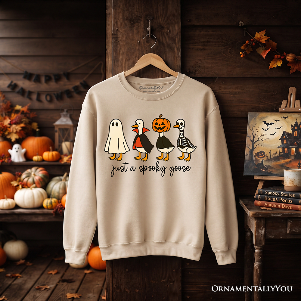 Just a Spooky Goose Sweatshirt, Funny Halloween Costumes Sweater