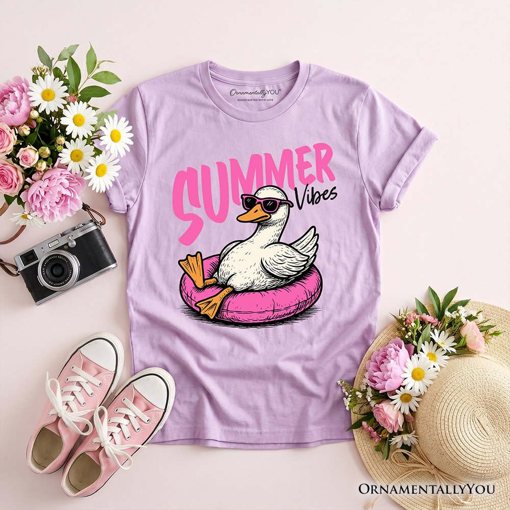 Kids Summer Vibes Goose T-Shirt, Funny Beach Vacation Youth Tee Kid's T-Shirts OrnamentallyYou Violet XS 