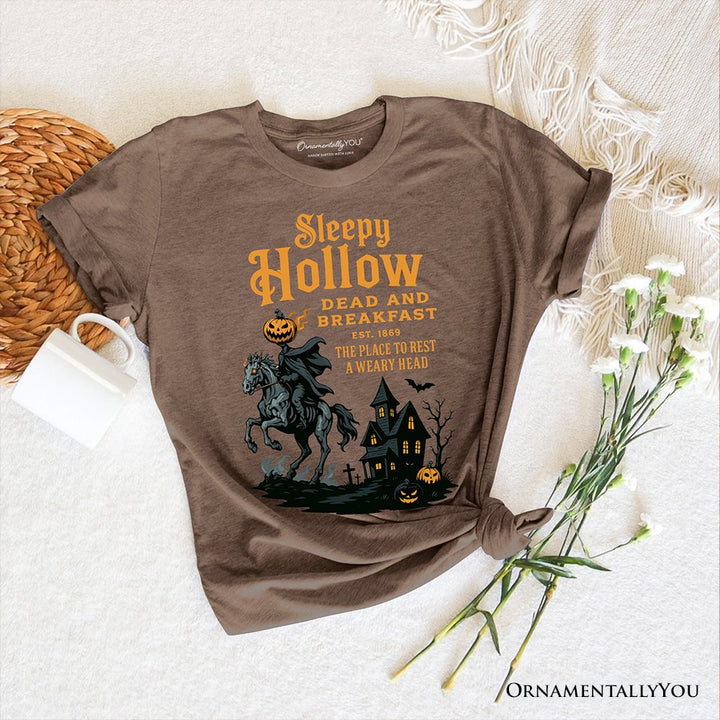 Headless Horseman Sleepy Hollow Halloween T-Shirt, Dead and Breakfast Retro Tee T-Shirts OrnamentallyYou Vintage Brwon XS 