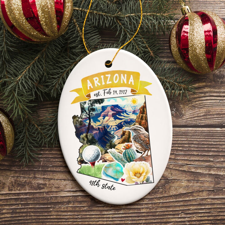 Artistic Arizona State Themes and Landmarks Christmas Ornament Ceramic Ornament OrnamentallyYou 