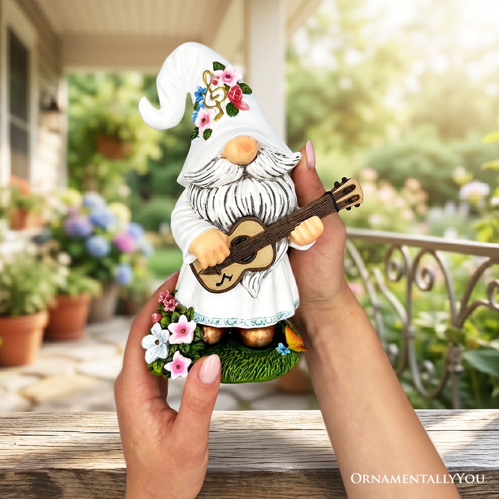 Elegant Serenader Garden Statue, 8" Romantic Musician Figurine Outdoor Decor Resin Statues OrnamentallyYou 