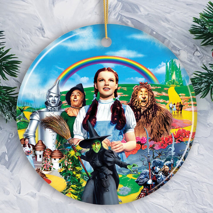 Vibrantly Colorful and Classic Wonderful Wizard of Oz Christmas Ornament Ceramic Ornament OrnamentallyYou Circle 