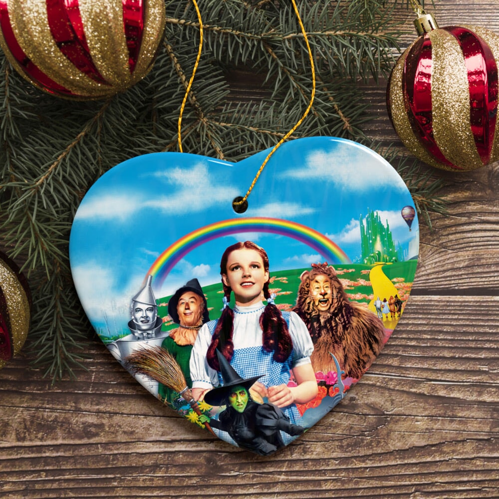 Vibrantly Colorful and Classic Wonderful Wizard of Oz Christmas Ornament Ceramic Ornament OrnamentallyYou Heart 