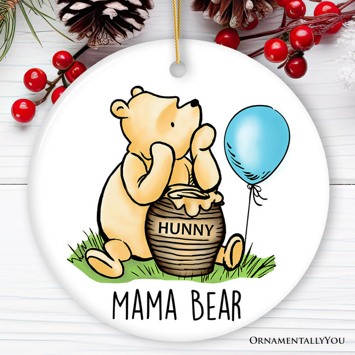 Charming Mama Bear Ornament, Cute Pooh For Mother's Days Gift and Tree Decor