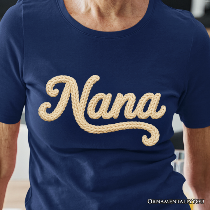 Nana Cruise T-Shirt, Printed Faux Yarn Vacation Tee