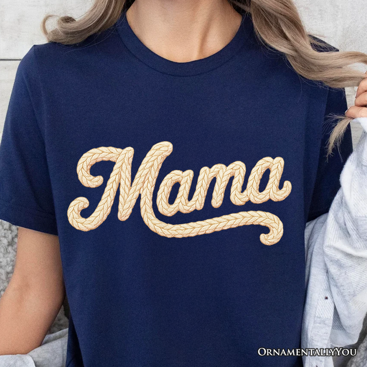 Mama Cruise T-Shirt, Printed Faux Yarn Vacation Tee