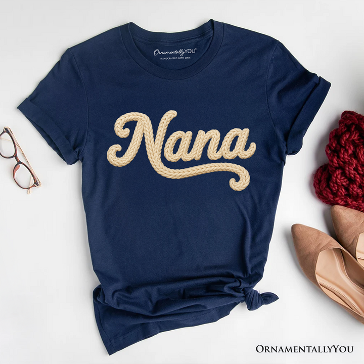 Nana Cruise T-Shirt, Printed Faux Yarn Vacation Tee