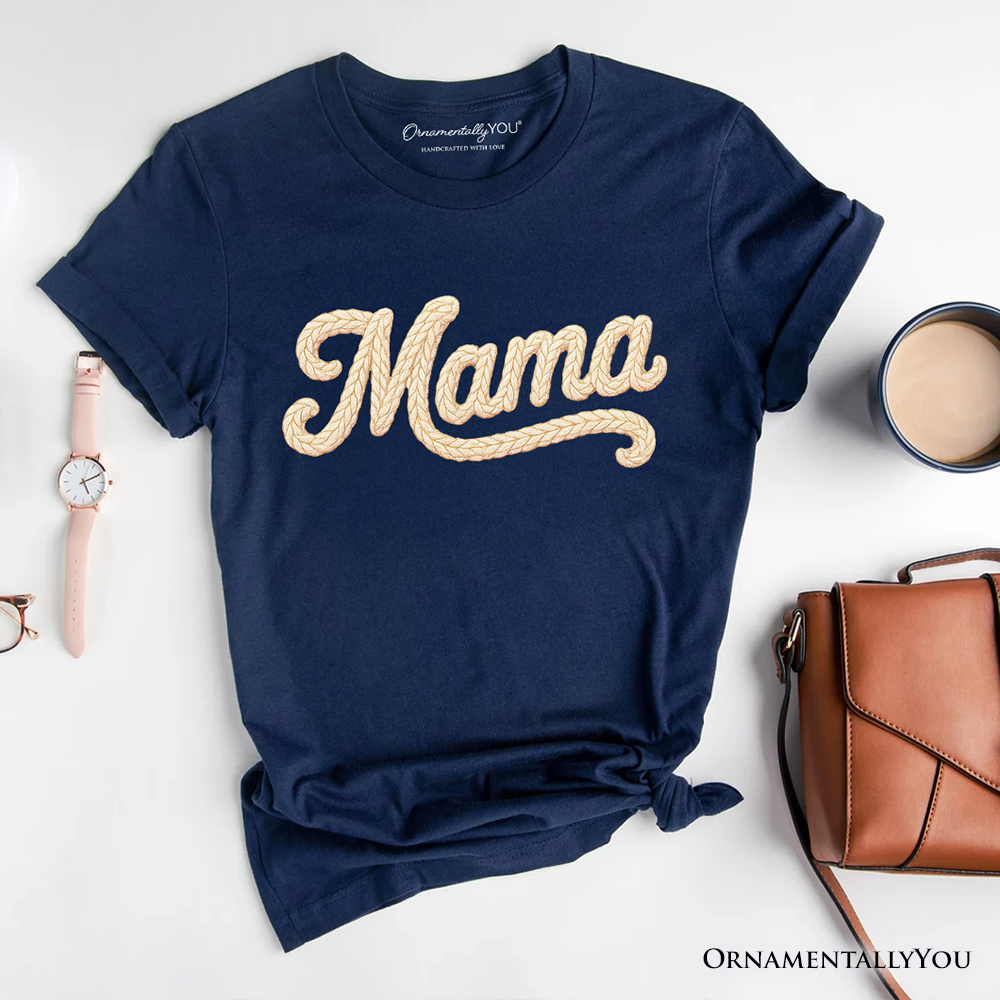 Mama Cruise T-Shirt, Printed Faux Yarn Vacation Tee