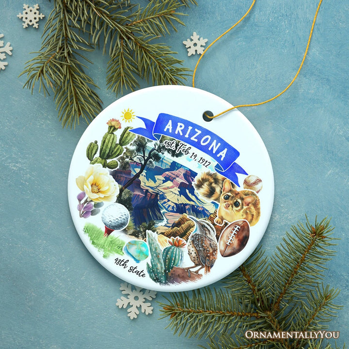 Artistic Arizona State Themes and Landmarks Christmas Ornament