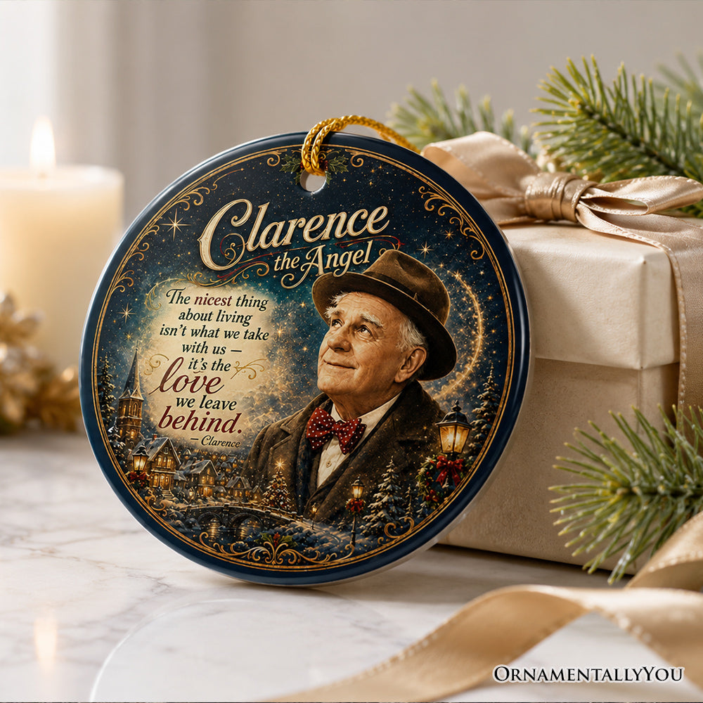 Clarence the Angel It's a Wonderful Life Quote Ornament, Classic Christmas Movie Keepsake