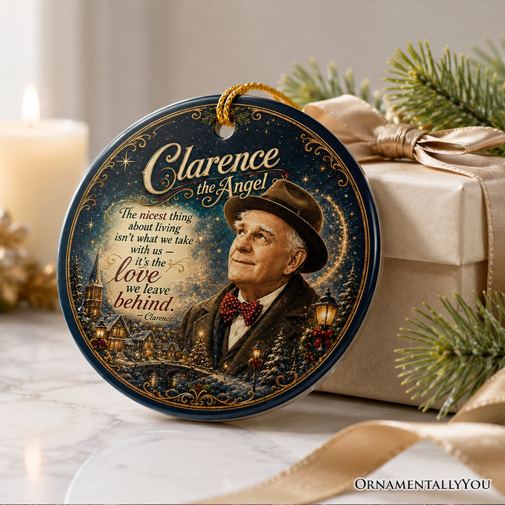 Clarence the Angel It's a Wonderful Life Quote Ornament, Classic Christmas Movie Keepsake