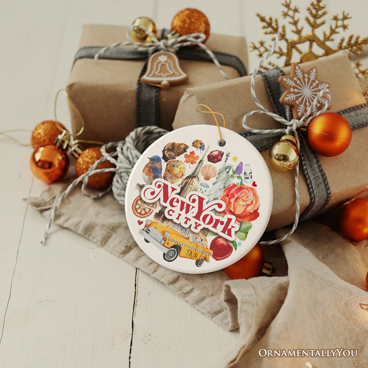 Unique NYC Vibes Artwork Christmas Ornament