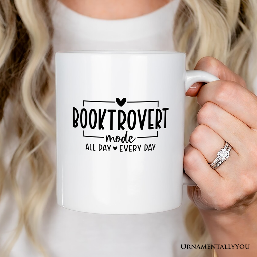 Booktrovert Personalized Mug, Gift For Book Lover With Custom Name