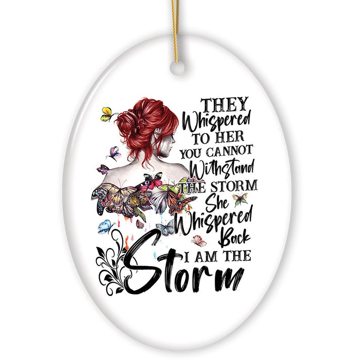 Gypsy I am The Storm Sassy Feminist Ornament Ceramic Ornament OrnamentallyYou 