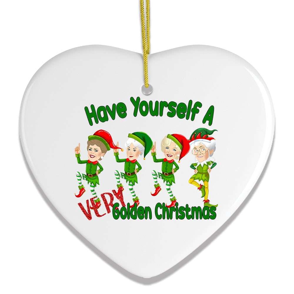 Have Yourself a Very Golden Christmas Ornament Ceramic Ornament OrnamentallyYou 
