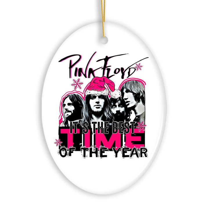 It’s the Best Time of the Year Psychedelic Rock n Roll Christmas Ornament, Classic Rockstar Theme Ceramic Ornament OrnamentallyYou 