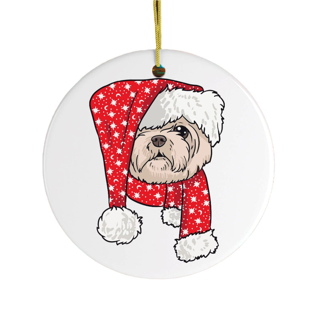 Shih Tzu Christmas Ornament Ceramic Ornament OrnamentallyYou 