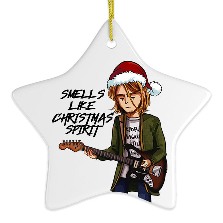 Smells Like Christmas Spirit Rock and Roll Ornament Ceramic Ornament OrnamentallyYou 