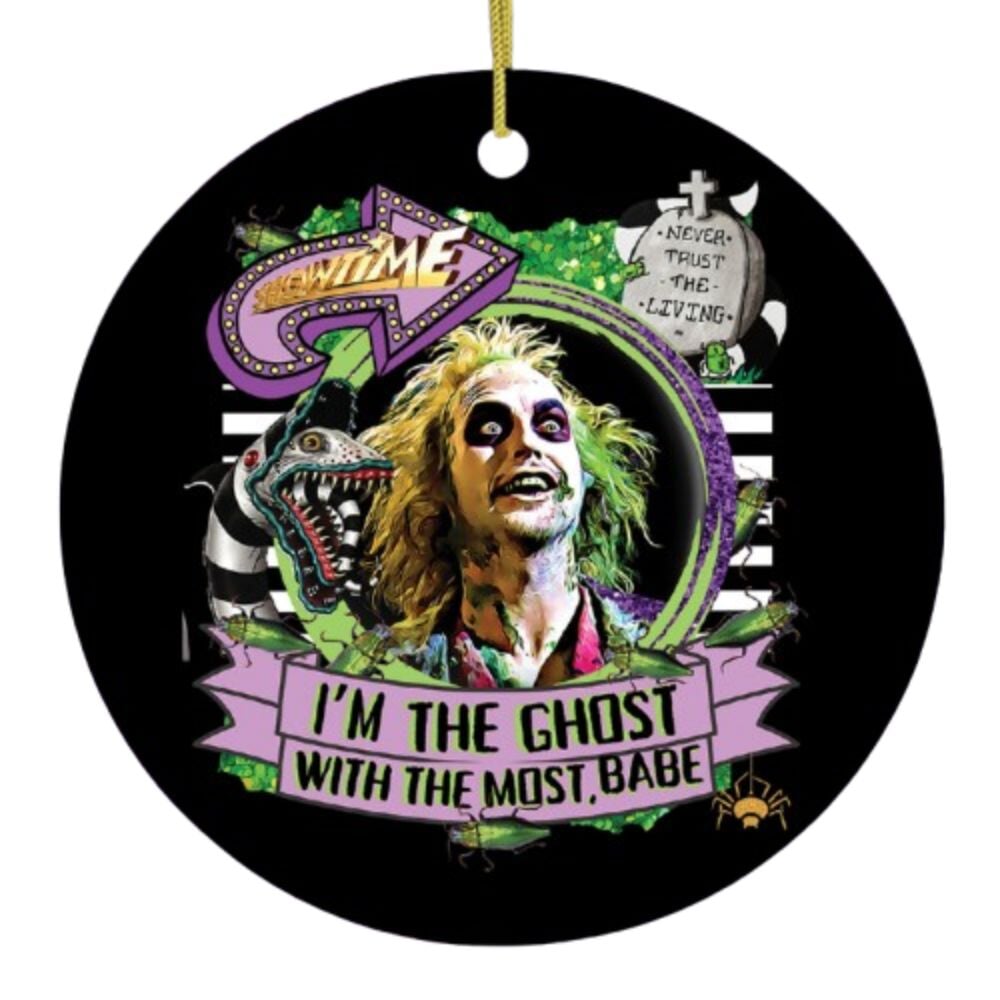 I’m the Ghost with the Most Babe Funny Horror Ornament Ceramic Ornament OrnamentallyYou 