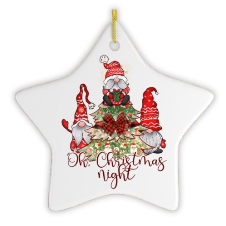 Oh, Christmas Night Holiday Ornament Ceramic Ornament OrnamentallyYou 