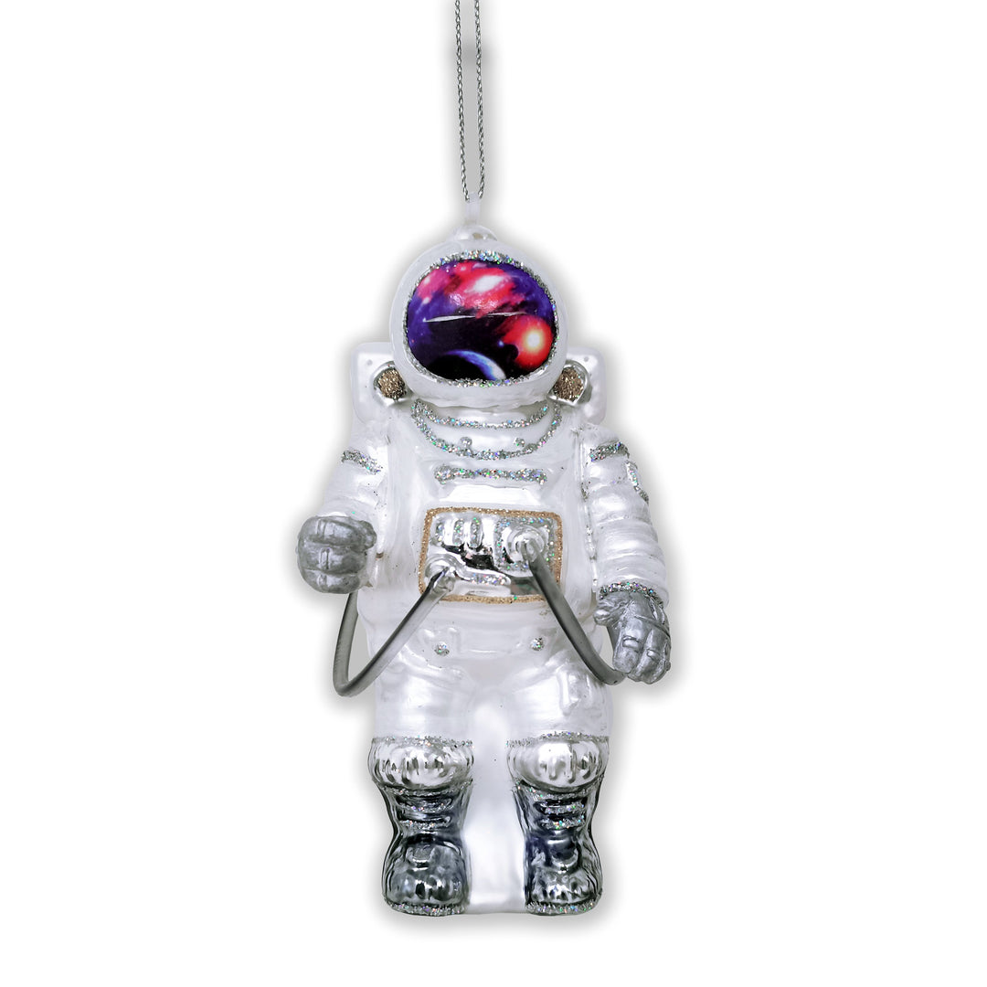 Astronaut Glass Christmas Ornament Glass Ornament OrnamentallyYou 