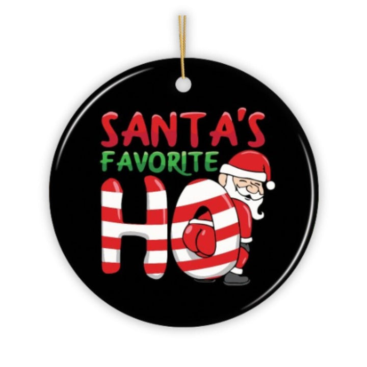 Santas Favorite Ho Christmas Ornament Ceramic Ornament OrnamentallyYou 