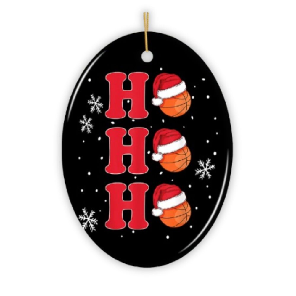 Basketball Christmas Ornament Ceramic Ornament OrnamentallyYou 