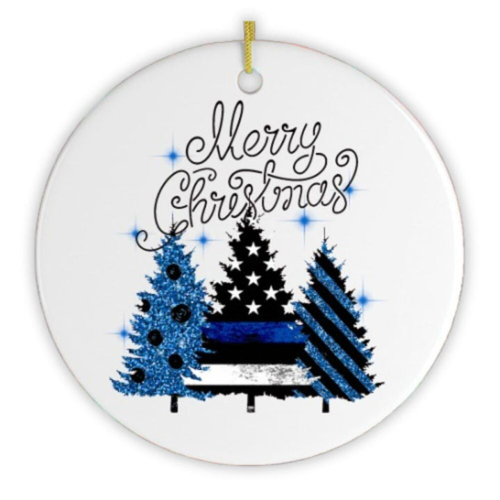 Merry Christmas Police Officer Ornament Ceramic Ornament OrnamentallyYou 