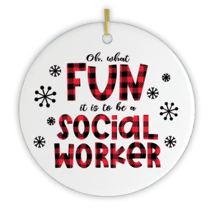 Social Worker Christmas Ornament Ceramic Ornament OrnamentallyYou 