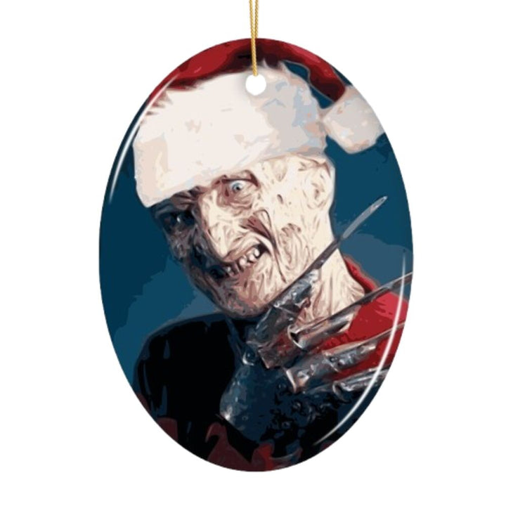 Freddie Krueger Christmas Ornament, Scary Movie Xmas Decoration Ceramic Ornament OrnamentallyYou 