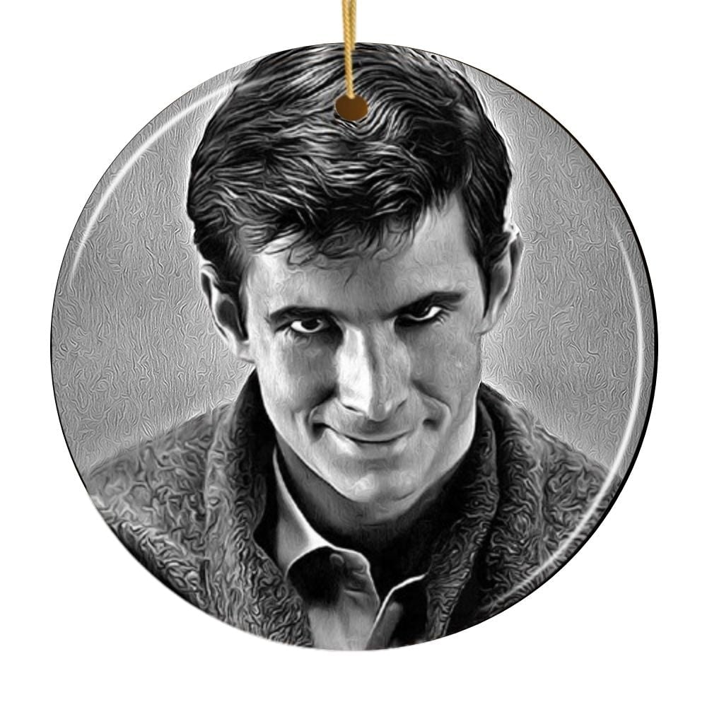 Norman Bates Psycho Christmas Ornament, Vintage 1960s Horror Movie Theme Ceramic Ornament OrnamentallyYou 