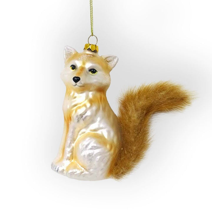 Woodland Fox Glass Christmas Ornament Glass Ornament OrnamentallyYou 