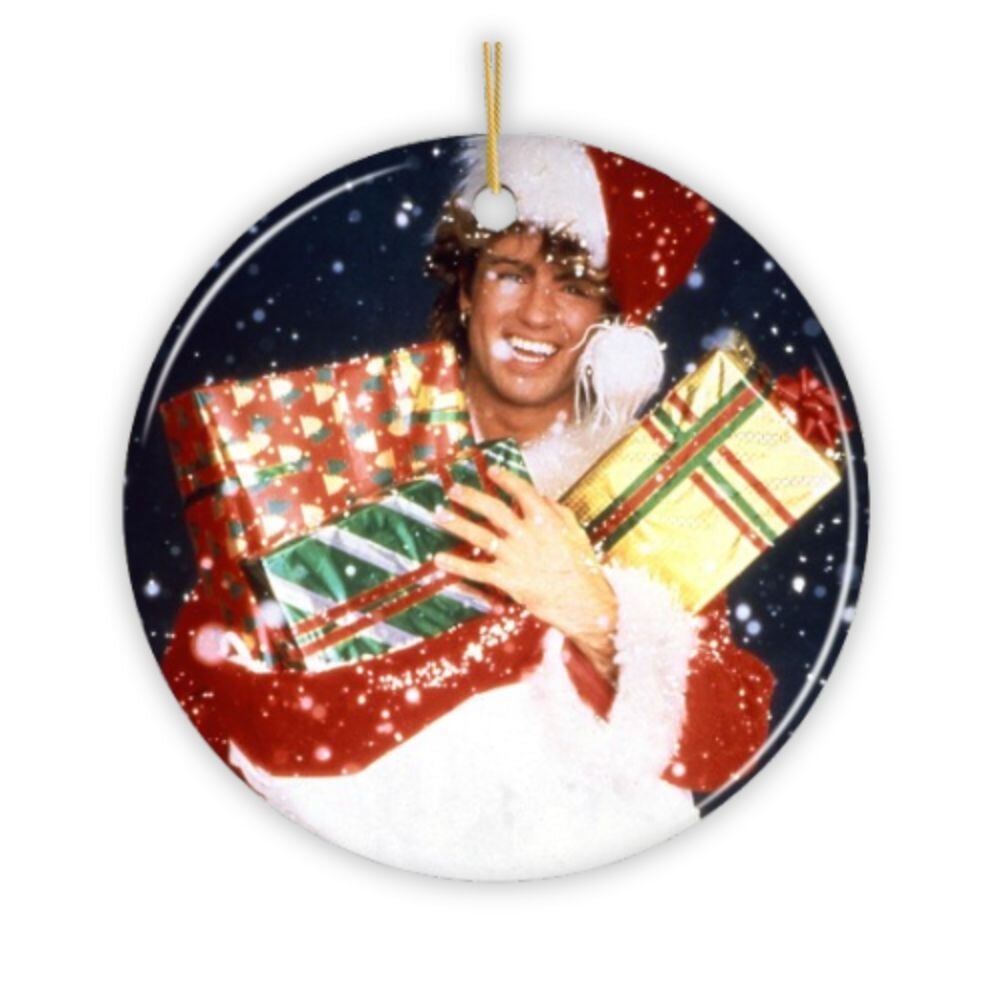 George Michael Christmas Ornament Ceramic Ornament OrnamentallyYou 