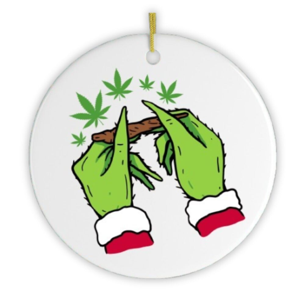 Rolling Blunt Weed Christmas Ornament Ceramic Ornament OrnamentallyYou 