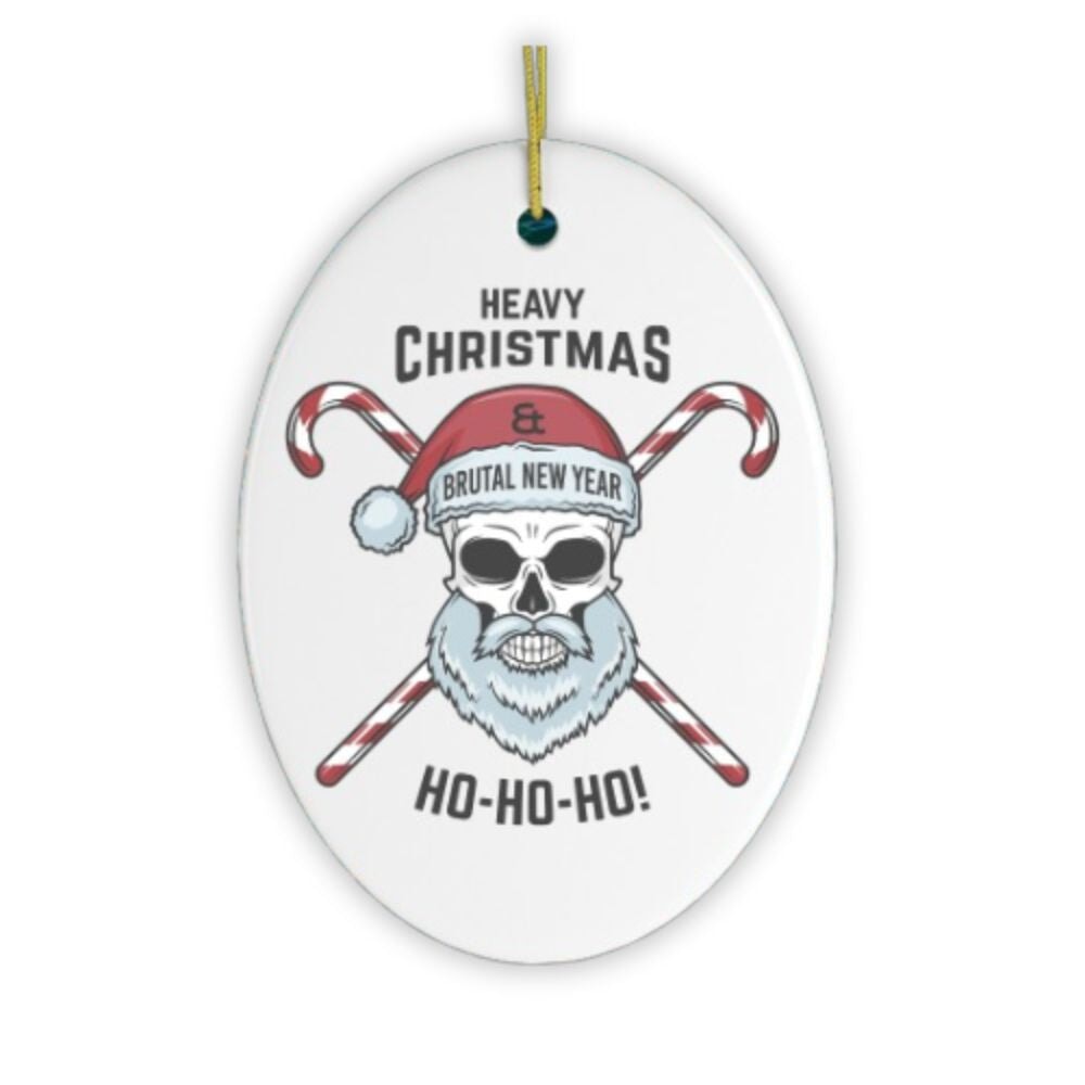 Heavy Metal Emo Christmas Santa Ornament Ceramic Ornament OrnamentallyYou 