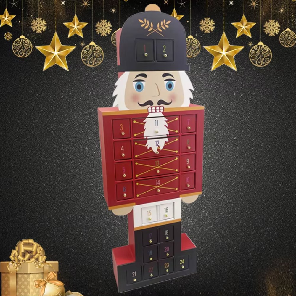 Nutcracker Soldier Christmas Countdown Calendar – 24 Days of Fun Toys & Gifts for Kids, Holiday Advent Box, Xmas Gift Idea Advent Calendar OrnamentallyYou 