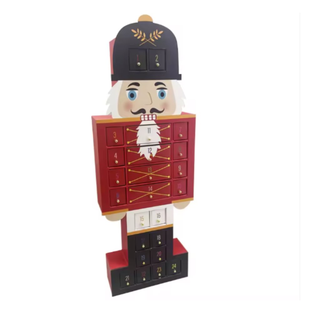 Nutcracker Soldier Christmas Countdown Calendar – 24 Days of Fun Toys & Gifts for Kids, Holiday Advent Box, Xmas Gift Idea Advent Calendar OrnamentallyYou 