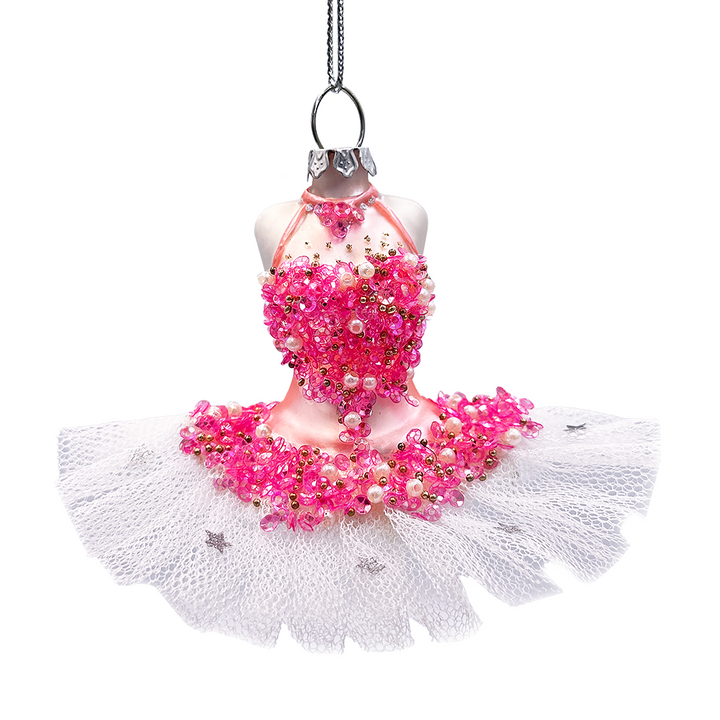 (Pre-Order) Classic Ballerina Dress Handcrafted Glass Ornament, Ballet Dancer Gift