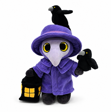 Dr. Crowford Plague Doctor Plush Toy with Ravens and Lantern, 12" Stuffed Toy Gift for Children