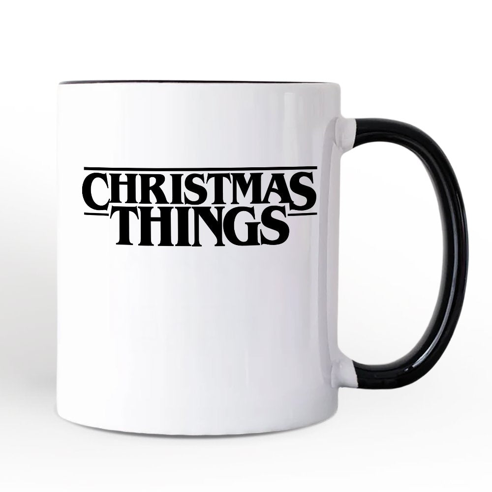 Eerie Christmas Things Vintage Personalized Mug, Handcrafted Retro Horror Gift with Custom Name Personalized Ceramic Mug OrnamentallyYou 
