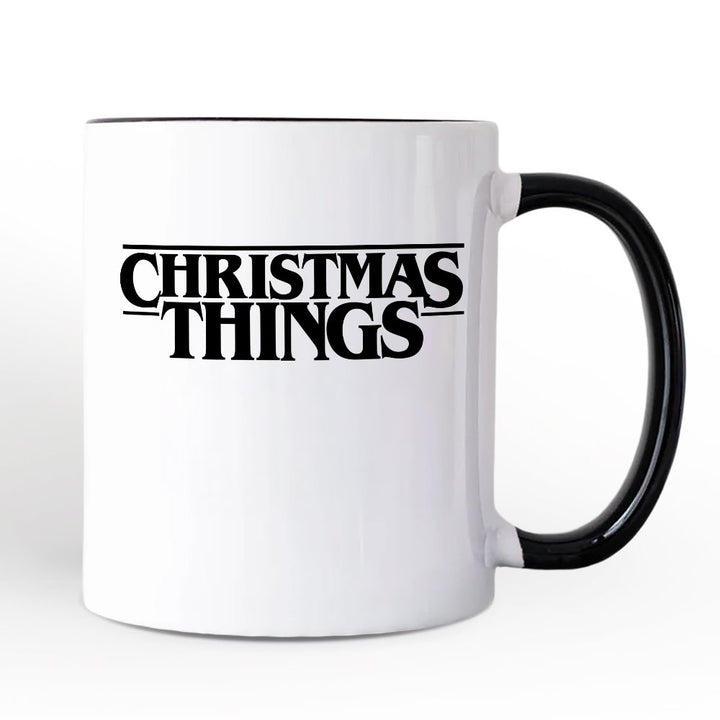 Eerie Christmas Things Vintage Personalized Mug, Handcrafted Retro Horror Gift with Custom Name Personalized Ceramic Mug OrnamentallyYou 