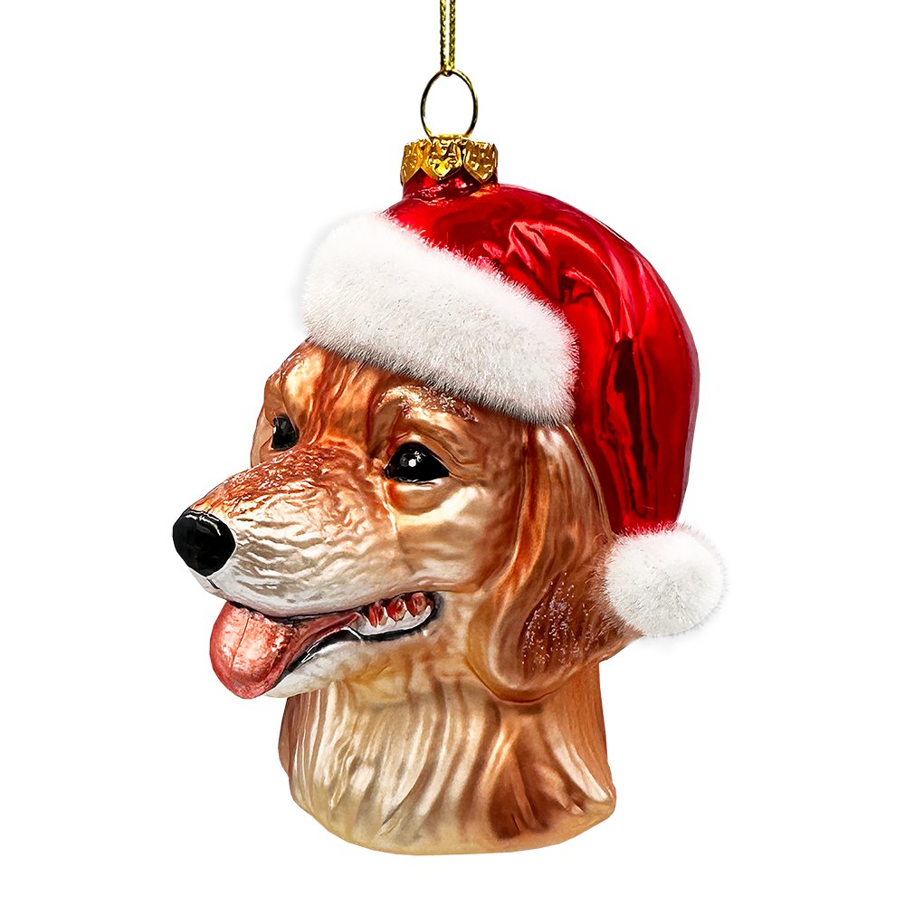 Golden Retriever Glass Christmas Ornament, Labrador Tree Decoration Glass Ornament OrnamentallyYou 