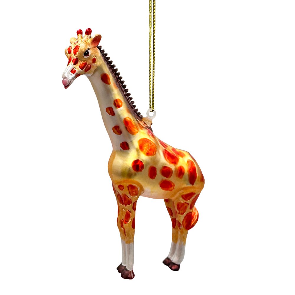 Giraffe Glass Christmas Ornament Glass Ornament OrnamentallyYou 