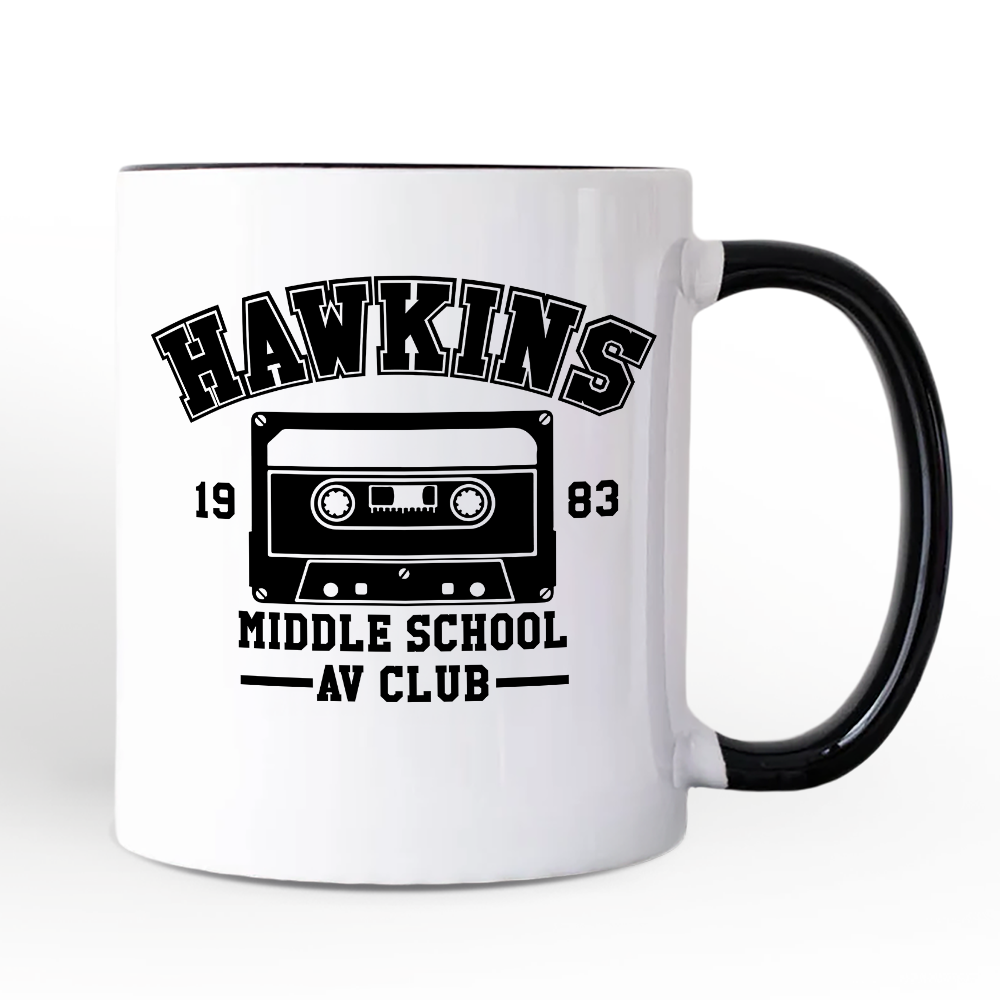 Hawkins Middle School AV Club Personalized Mug, Funny Gift for Daughter and Son with Custom Name