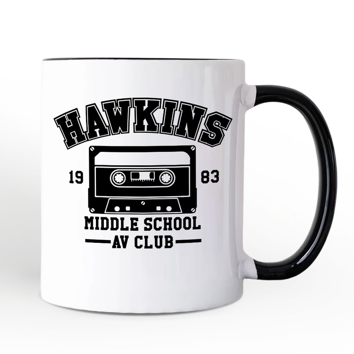 Hawkins Middle School AV Club Personalized Mug, Funny Gift for Daughter and Son with Custom Name