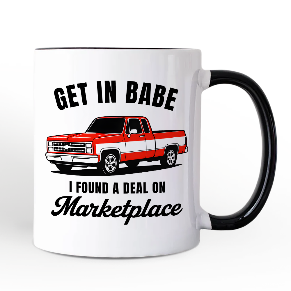 I Found A Deal On Marketplace Mug, Funny Red Truck Gift