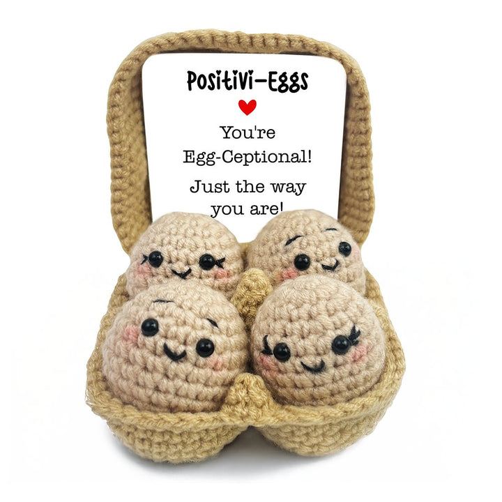 Positivity Eggs Crochet Support Doll, Encouragement Gift for Children and Adults Crochet Toys OrnamentallyYou 